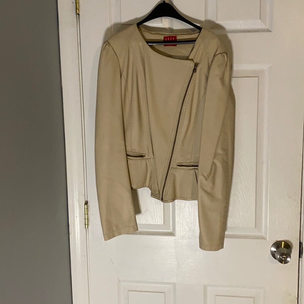 Nude, Elle, faux leather peplum jacket